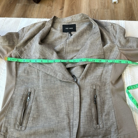Nic + Zoe linen blend lightweight jacket SZ S - Picture 6 of 8